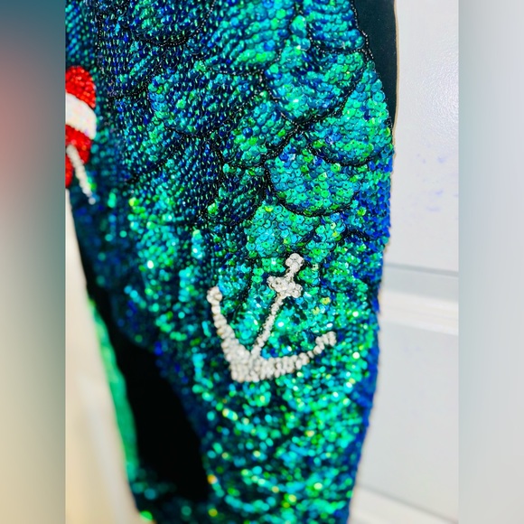 ~SUPER RARE~ DISCOUNT UNIVERSE True Love Mermaid Multicolor Sequin Ariel Dress - Picture 7 of 12